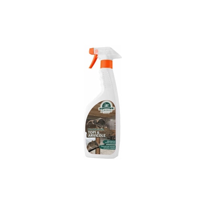 Spray disabituante Topi e Arvicole, Repellente Naturale per Roditori| Formato 750 ml| Agribios