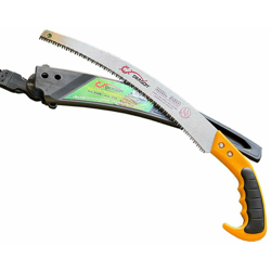 Segaccio Potatura Professionale Curvo con Manico a Pistola e Fodero in Plastica 33 cm| Lama in Acciaio Inox Extraduro Tripla Affilatura, Attrezzi precio