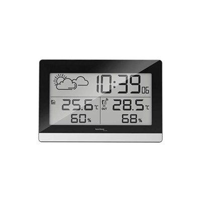 Technoline WS 9255 Nero, Argento - Stazione meteorologica (LR06, Nero, Argento, 144 mm, 96 mm, 38 mm, 40 x 27 x 104 mm)