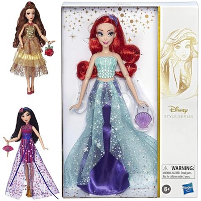 Bambola 30 Cm Disney Princess Style Series Da Collezione E8395 - E8397
