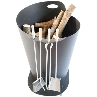 Carrello portalegna tino' ferro battuto carrelli porta legna 51x63x77 - Cruccolini