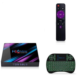 Android 9.0 Google Assistant 4k Dual Wifi Bt Netflix Lettore Multimediale Tv Set Top Box [ tastiera 4g 64g / Spina Americana] en oferta
