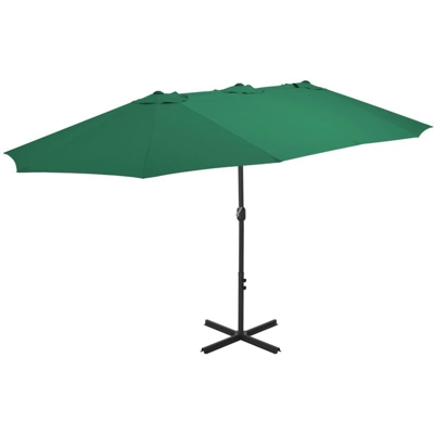 YOUTHUP Ombrellone da Esterni con Palo in Alluminio 460x270 cm Verde - Verde