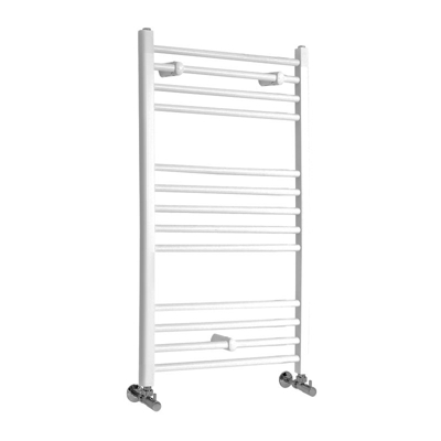 Hudson Reed Ive Scaldasalviette Piatto di Design Verticale - Termoarredo Bagno ad Acqua Calda - Acciaio Bianco - 486W - 1000 x 500mm