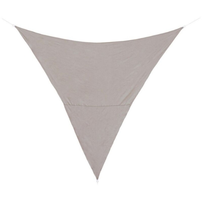 Tenda Ombreggiante Triangolare Vela Parasole Giardino Telo Ombra Sole Poliestere - Dimensione: 3,6 x 3,6 Mt - Colore: Tortora