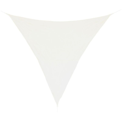 Tenda Ombreggiante Triangolare Vela Parasole Giardino Telo Ombra Sole Poliestere - Colore: Naturale - Dimensione: 3,6 x 3,6 Mt