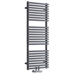 Hudson Reed Magera Scaldasalviette Moderno di Design Verticale - Termoarredo Bagno con Attacchi Centrali - Acciaio Antracite - 333W - 1065 x 400mm precio