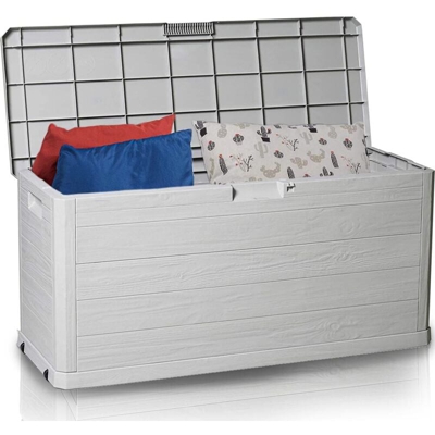 Baule cassapanca contenitore multiuso woody's in resina cmL117xp45xh56