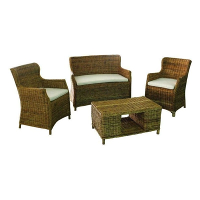 Set rattan moterosso divano poltrone salottino arredo giardino