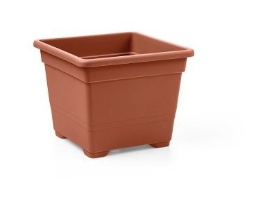 Vaso quadrato plastica 27x27x26h - TOMAINO