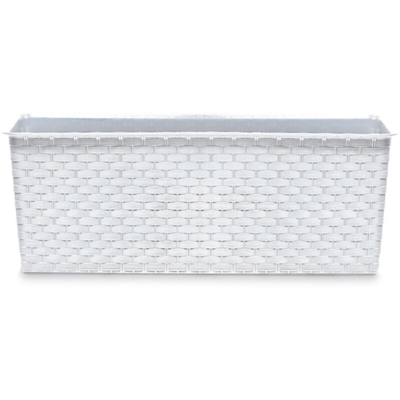 Cassetta Ellis con riserva d'acqua - 40 x 16 x 15 h cm - Bianco