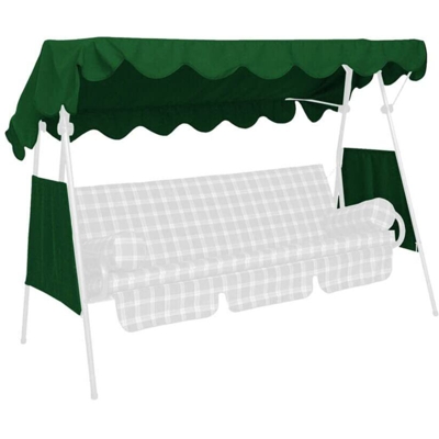 Tetto del dondolo 200 x 120 cm, qualità PE, colore verde - Angerer