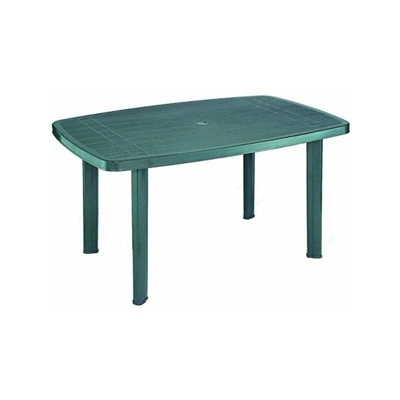 Tavolo da giardino in plastica rettangolare Faro 137x78x72h cm - Verde