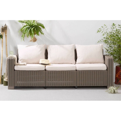 Allibert Divano da Giardino 7 pz California Cappuccino 231564 - Marrone