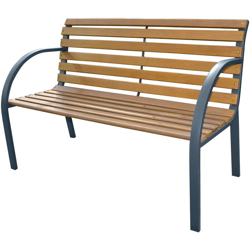 Panchina Central Park City 2 posti in acciaio FSC eucalipto precio