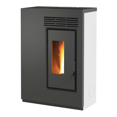 Stufa a pellet "GE 60" 6 kW, Slim 25 cm - colore bianco