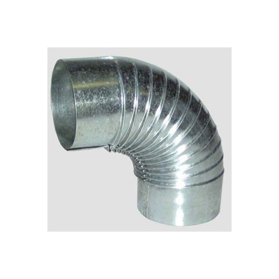 Curva 90° Gomito Lamiera Zincata per Stufa - Diametro 8 cm
