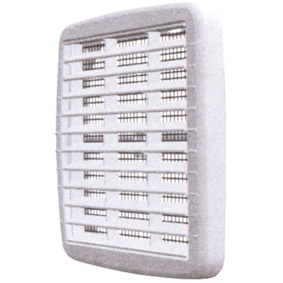 Griglia di Aerazione in Plastica con Rete Antinsetti Colore Bianco mm. 175x175