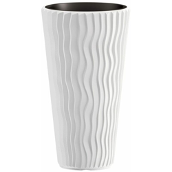 Vaso alto Sandy Slim con inserto - Bianco - ø 40 x h 70 cm precio