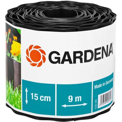 recinzione 532-20 letto, alto marrone, rotolo 15 cm, lungo 9 m - Gardena