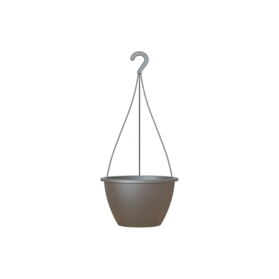 Algarve basket - vaso da appendere - cm 25 x 17 h - Antracite- Artevasi