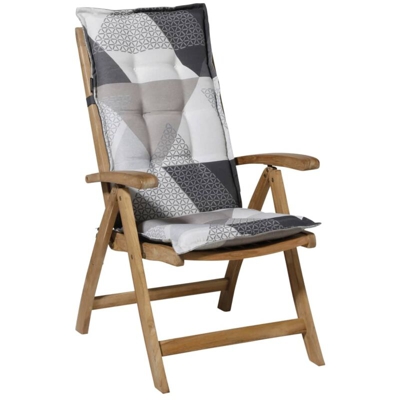 Madison Cuscino per Sedia a Schienale Alto Triangle 123x50 cm Grigio - Grigio