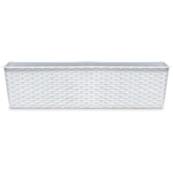 Cassetta Ellis con riserva d'acqua - 60 x 16 x 15 h cm - Bianco en oferta