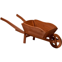 29095e decorativo Carriola massiccia XXL Piantare in legno di pino impregnato colorazione 'marrone scuro', 130 x 40 x 40 cm - Dobar precio