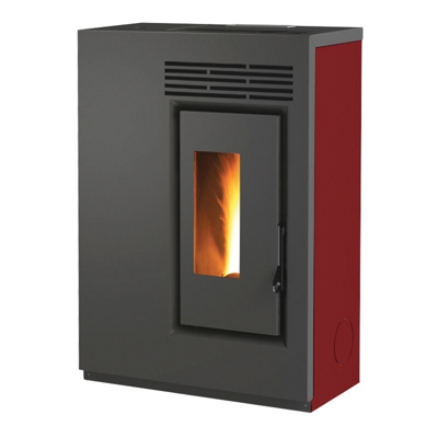 Stufa a pellet "GE 60" 6 kW, Slim 25 cm - colore rosso