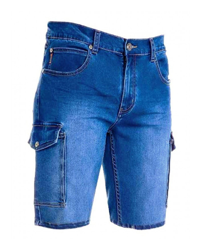 Bermuda Payper Jeep Jeans Elasticizzato con Tasche LateralI tg.46 LIGHT BLU en oferta