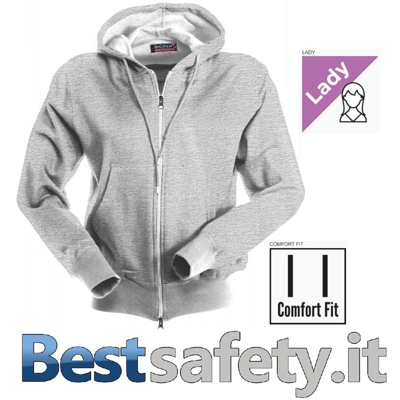 Felpa Donna Fullzip e Cappuccio Payper Maiorca tg.XL GRIGIO MELANGE