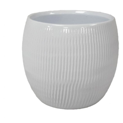 Vaso Caspo Plissee - diam 11 x h 12 cm - Bianco precio