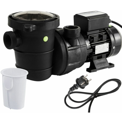 Pompa per Piscina Pompa di Circolazione Filtraggio 600W 11.000L all'ora - Arebos