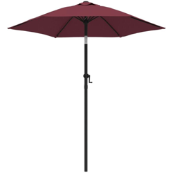 vidaXL Ombrellone Rosso Borgogna 200x211 cm in Alluminio - Rosso en oferta