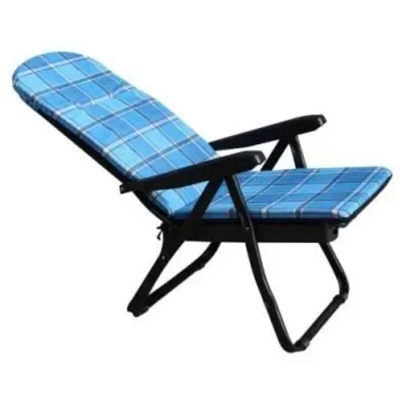 Sdraio Saponetta imbottita con carrello poggiapiedi scorrevole - Metalfar - Tomaino - Blu