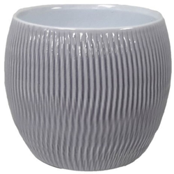 Vaso Caspo Plissee - diam 12 x h 13 cm - Grigio características