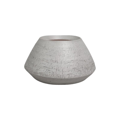 Vaso Ufo Per Piante e Orchidea da Interno - Ø 12 x cm 24 x h 13 - Bianco