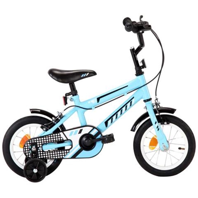 Bici Per Bambini 12 Pollici Nera E Blu