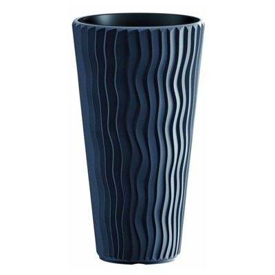 Vaso alto Sandy Slim con inserto - Antracite - ø 35 x h 62 cm
