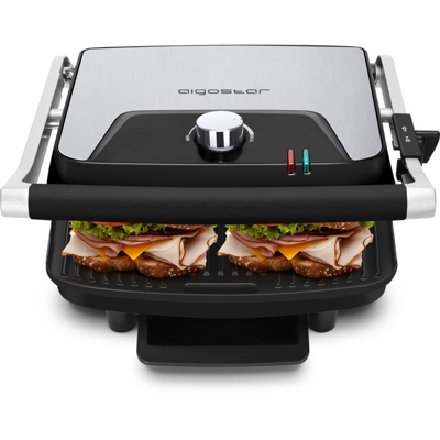 Bistecchiera Piastra Griglia Elettrica Termostato Regolabile 2200W Riscaldamento