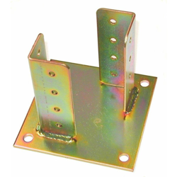 Supporto Travi tipo C con piastra fissaggio - 12 x 12 cm - Minutex en oferta