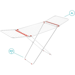 Stendibiancheria in alluminio con le ali , 20 mt, Emotion - Colombo new scal en oferta