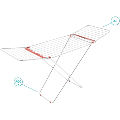Stendibiancheria in alluminio con le ali , 20 mt, Emotion - Colombo new scal
