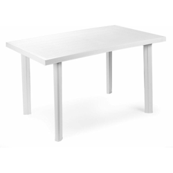 Tavolo da giardino in plastica rettangolare Velo 126x75x72h cm - Bianco en oferta