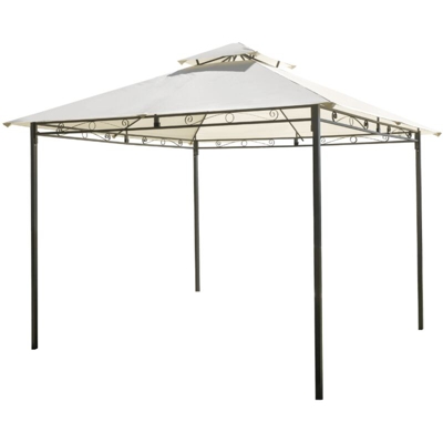 Gazebo 3x3 quadrato in ferro telo 180gr Ecrù - GAZ 365 - Greenwood