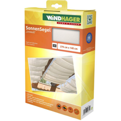 Windhager Tenda Vela Parasole per tendicorda, Protezione Solare, pergola o Giardino d'inverno, 420 x 140 cm, Bianco, 10872 características