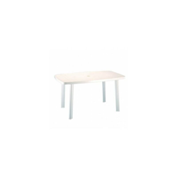 Tavolo da giardino in plastica rettangolare Faro 137x78x72h cm - Bianco precio
