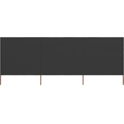 vidaXL Paravento a 3 Pannelli in Tessuto 400x160 cm Antracite - Antracite en oferta