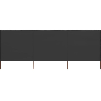 vidaXL Paravento a 3 Pannelli in Tessuto 400x160 cm Antracite - Antracite