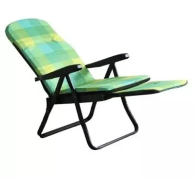 Sdraio Saponetta imbottita con carrello poggiapiedi scorrevole - Metalfar - Tomaino - Verde